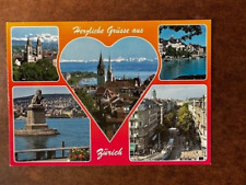 Postcard: Zurich, Switzerland, Herzliche Grusse aus, Photochrome picture