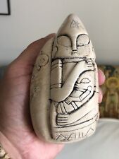 Ojuelos de Jalisco Alien Carved Stone.Authentic Aztlan Artifact  picture