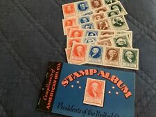 Vintage unused 1936 American Oil Co Presidents Of The United States Stamp Album picture