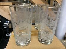 Vintage Martini & Rossi Vermouth Glasses Lot of 4 New Sealed Promo Item 5.5