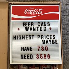 VTG Enjoy Coca-Cola Letter Board Restaurant Plastic 15”x12.5”/ Letters And Stand picture