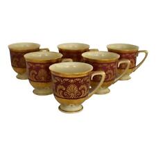Heinrich and Co. Selb H & C German Porcelain Red & Gold Encrusted Demitasse Cup picture