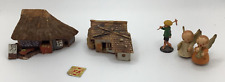 Japanese Miniature Ceramic Traditional Thatched Roof angels houses  picture