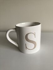Threshold Stoneware Letter S Coffee/tea Mug Cup Initial Monogram Alphabet picture