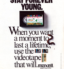 1989 Maxwell Videotape Vtg Magazine Print Ad READ picture