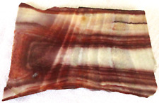 WonderStone Slab - 175 gms - Nevada - Banded Rhyolite - Red - White - End Cut picture