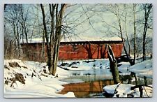 Thomas Covered Bridge in Indiana County Pennsylvania Vintage Postcard A104 picture