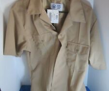 MENS DEFENSE LOGISTICS SIZE LARGE SHORT SLEEVE TAN MILITARY NEW WITH TAG picture
