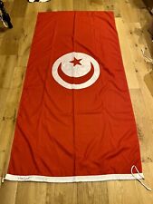 Vintage Flag Of Tunisia. Fully Sewn/appliquéd 2 Yards With Rope And Toggle picture