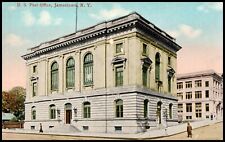 C1910s Jamestown NY U.S. Post Office BLDG From Street New York Postcard 545 picture