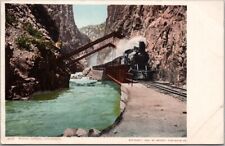 c1910s ROYAL GORGE, Colorado Postcard Train / Bridge Scene - Detroit Pub. 9058 picture