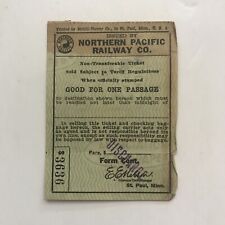 1946 NORTHERN PACIFIC RAILWAY CO ticket stamped 