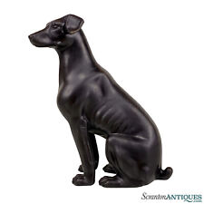 Antique Traditional Italian Bronze Terrier Grayhound Dog Sculpture picture