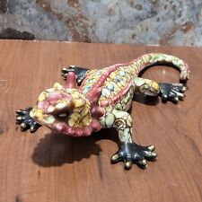 Vintage Porcelain Armadillo Lizard Bearded Dragon Figurine picture