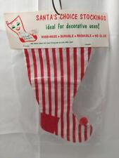 Vintage 70's Santa Elf Christmas Stocking RED WHITE - NOS Sealed picture