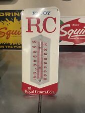 Vintage RC ROYAL CROWN COLA Thermometer Tin Soda Sign - Small Version picture