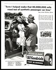1943 B.F. Goodrich Rubber Tire Vintage PRINT AD Automobile Aetna Insurance Nurse picture