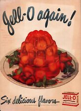 1948 Jell-O Strawberries Bananas Molded Dessert McCall's Vintage Print Ad picture