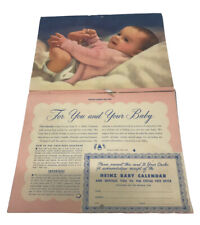 Vintage 1947 Baby Diary Calendar HJ Heinz Ephemera Mid Century Paper Collectible picture