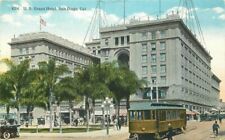 Autos C-1915 US Grant Hotel San Diego California Trolley Eno Postcard 20-8223 picture