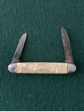 Vintage IMPERIAL 2170537 Two Blade Pocket Knife w/ Yellow Handle picture