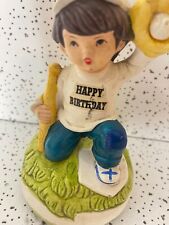 VINTAGE  1972 Happy Birthday All American Boy Musical Box  Figurine Miller picture