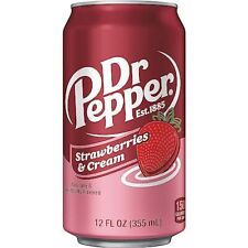 Dr Pepper Strawberries and Cream Soda, 12 fl oz cans, 12 Pack picture