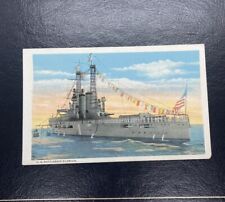 Florida Postcard USS Superdreadnought Battleship Warship c1920 White Border picture