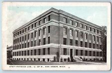Ann Arbor Michigan MI Postcard Physics Lab University Of Michigan c1905s Antique picture