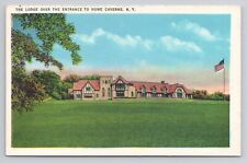 Postcard The Lodge Over The Entrance To Howe Caverns New York picture