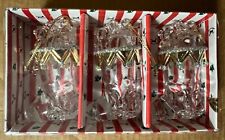 3 Vnt Decorative Acrylic Christmas Stocking Ornaments wBox AMC New York NOS RARE picture
