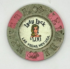 Lady Luck Casino Las Vegas Vintage $1 Casino Chip - RARE picture