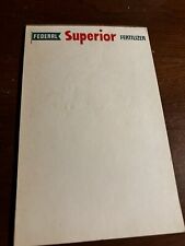 Federal Superior Fertilizer Notepad Vintage Farm Seed  Dealer picture