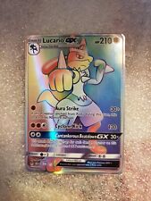 Pokemon TCG Lucario GX 135/131 SECRET RAINBOW FOIL card VERY RARE picture