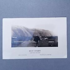 Dust Storm Clayton New Mexico 1935 RPPC Postcard Dust Bowl Disaster Depression  picture