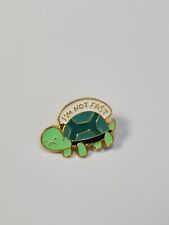 I'm Not Fast Turtle Lapel Pin Humorous  picture