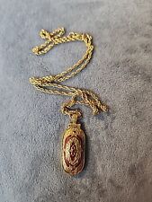 The Vatican Library Collection Necklace Gold Locket Cross Pendant picture