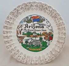 Arizona The Grand Canyon State PLATE NICE SHELL AND GOLD DESIGNS picture
