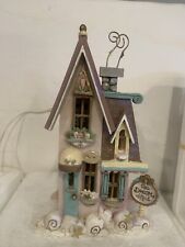 Vntg Kurt Adler Wooden Lighted Chapel Celestial Holiday Decor With Original Box picture