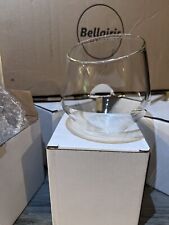 Bellairis Stemless Wine Glasses - 12.6oz, Set of 6 - Slanted crystal clear  picture