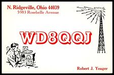Ham Radio Postcard Robert Yeager North Ridgeville Ohio WD8QQJ picture