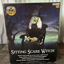Spirit Halloween Sitting Scare Witch no box retired Halloween Animatronic  picture