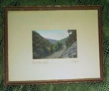 Vintage CHARLES SAWYER Hand Colored Small Framed Photo 