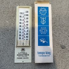 VINTAGE  INDOOR/OUTDOOR THERMOMETER MADE IN U.S.A. Marathon picture