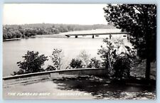 Ladysmith Wisconsin WI Postcard RPPC Photo The Flambeau River Bridge Scene c1940 picture