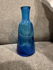 Vintage ERIK HOGLUND PEOPLE Bottle Decanter  Blue 7” Neiman Marcus NO STOPPER picture