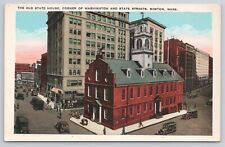 Boston MA, Old State House Corner of Washington and State Street Postcard picture