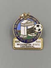 Vintage 1989 BC & WASHINGTON YOUTH SOCCER EXCHANGE 1889-1989 LAPEL PIN picture