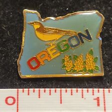 Oregon OR Souvenir State Lapel Pin Hat Vest Tie Tack resin gold tone travel bird picture