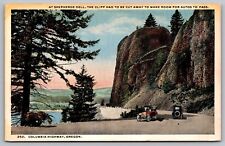 Postcard Shepherds Dell Cliff Cut Rd Cars Columbia Hwy OR Oregon WB UNP WOB Note picture